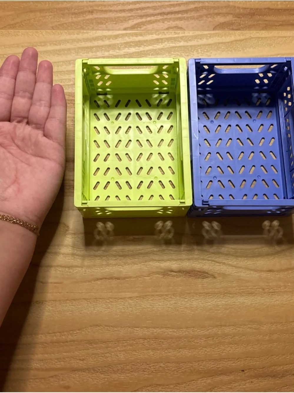 IKEA Lime Green and Blue Plastic Storage Crates